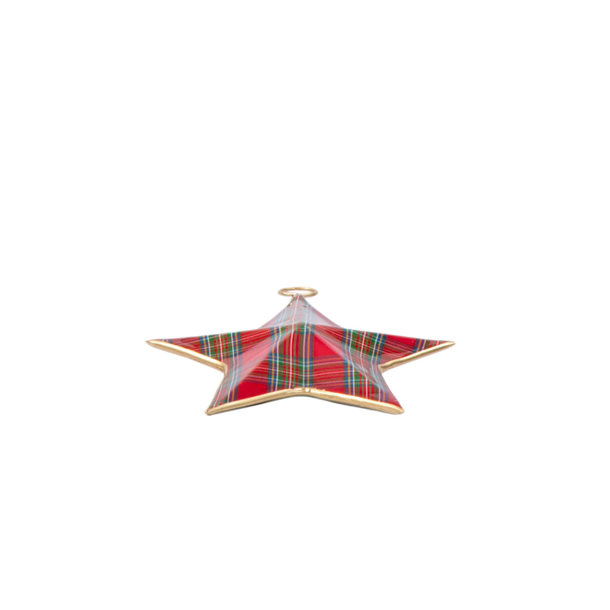 Tartan Plaid Enameled North Star Ornament - Jaye's Studio