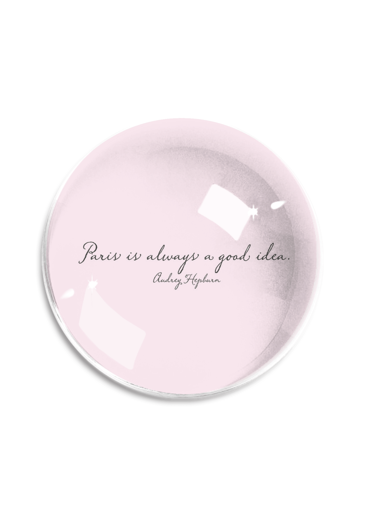 Paris Is Always Crystal Dome Paperweight - Ben's Garden