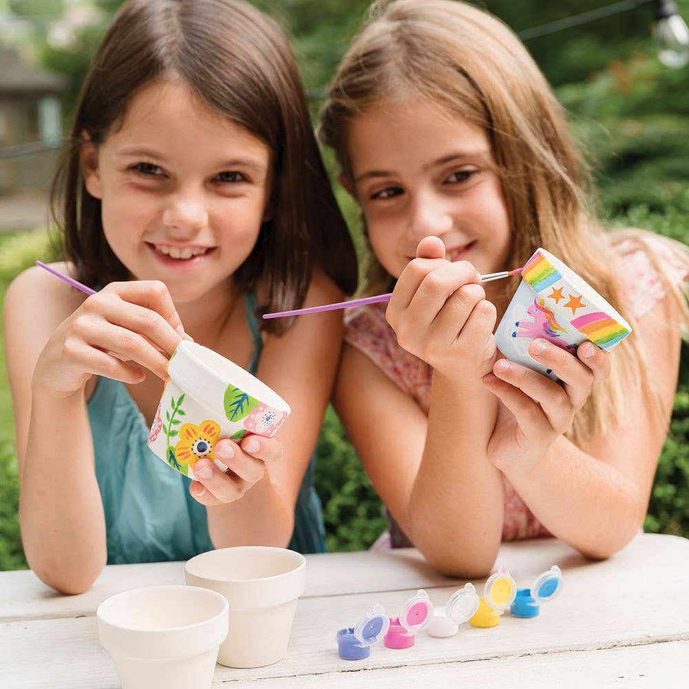 Paint Your Own Terracotta Flower Pots - KidzMaker