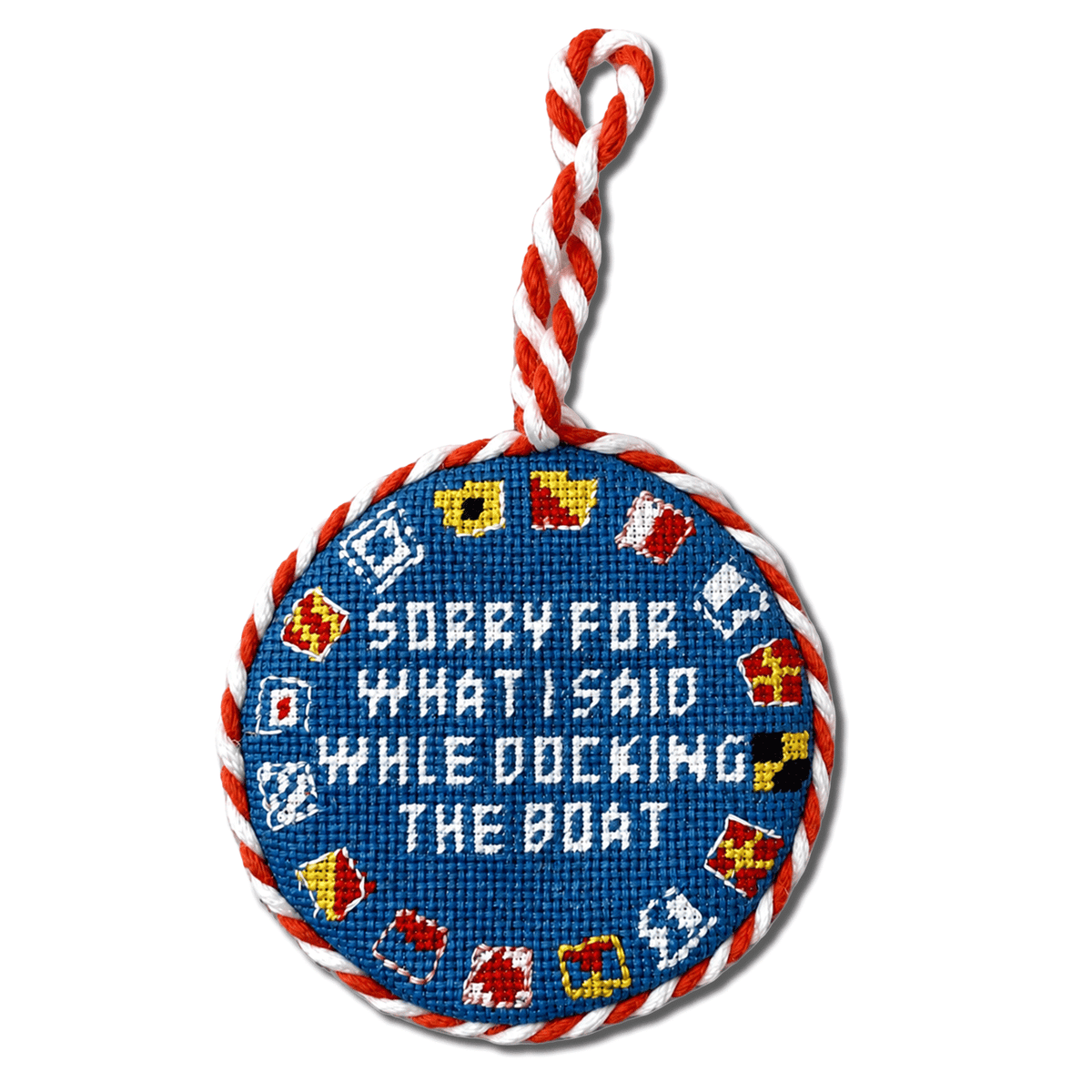 Docking the Boat Needlepoint Ornament - Furbish Studios