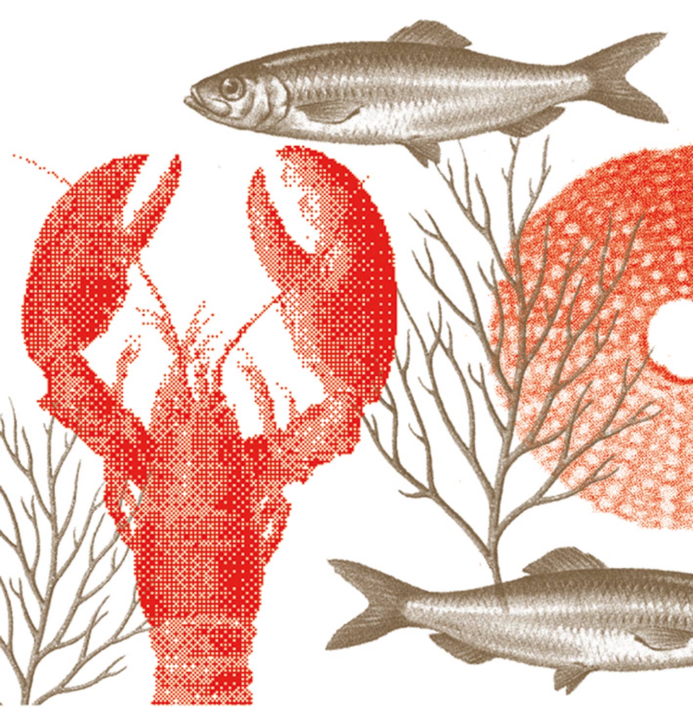 Dinner Napkin, Lobster - Françoise Paviot