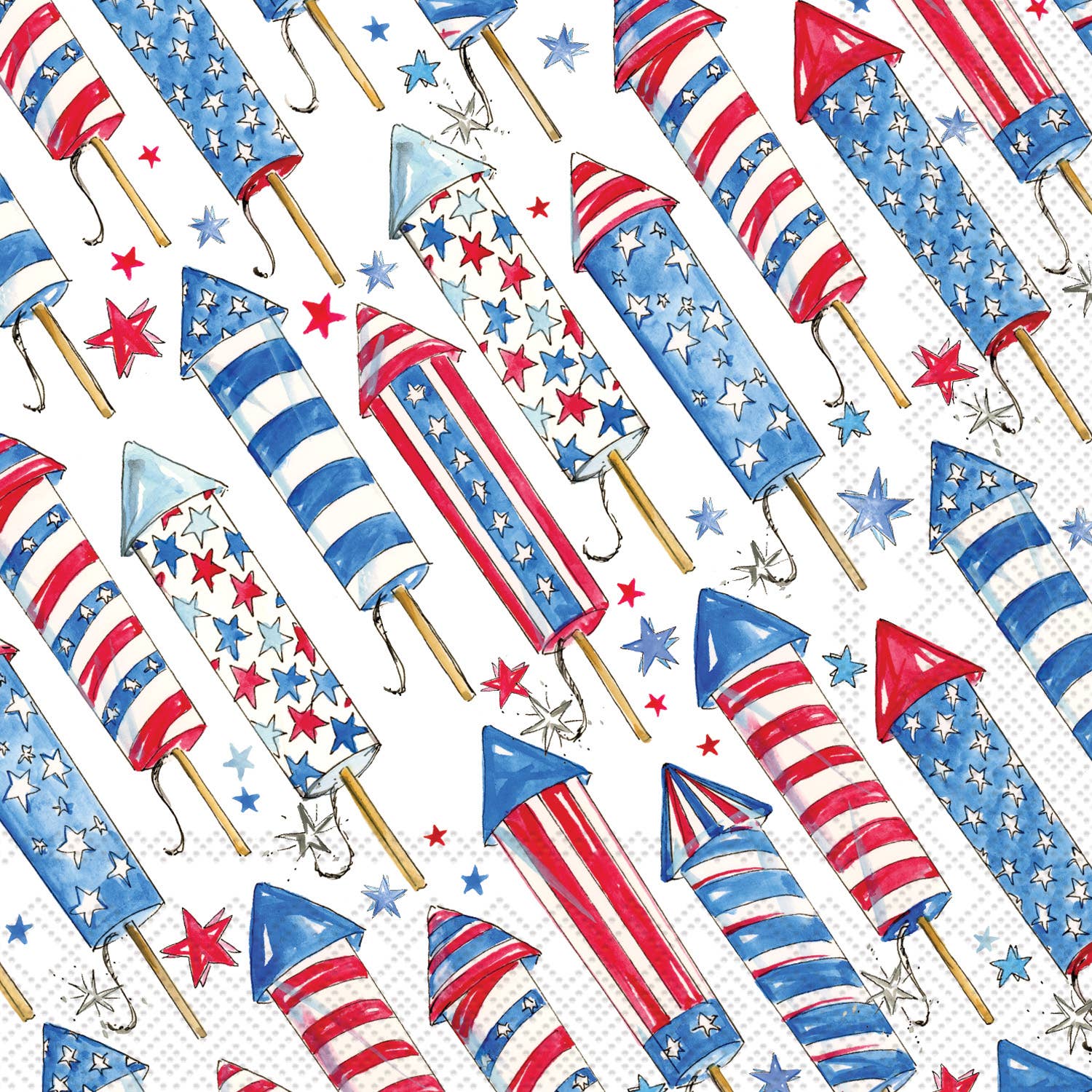 Patriotic Rockets Cocktail Napkins (20-count)