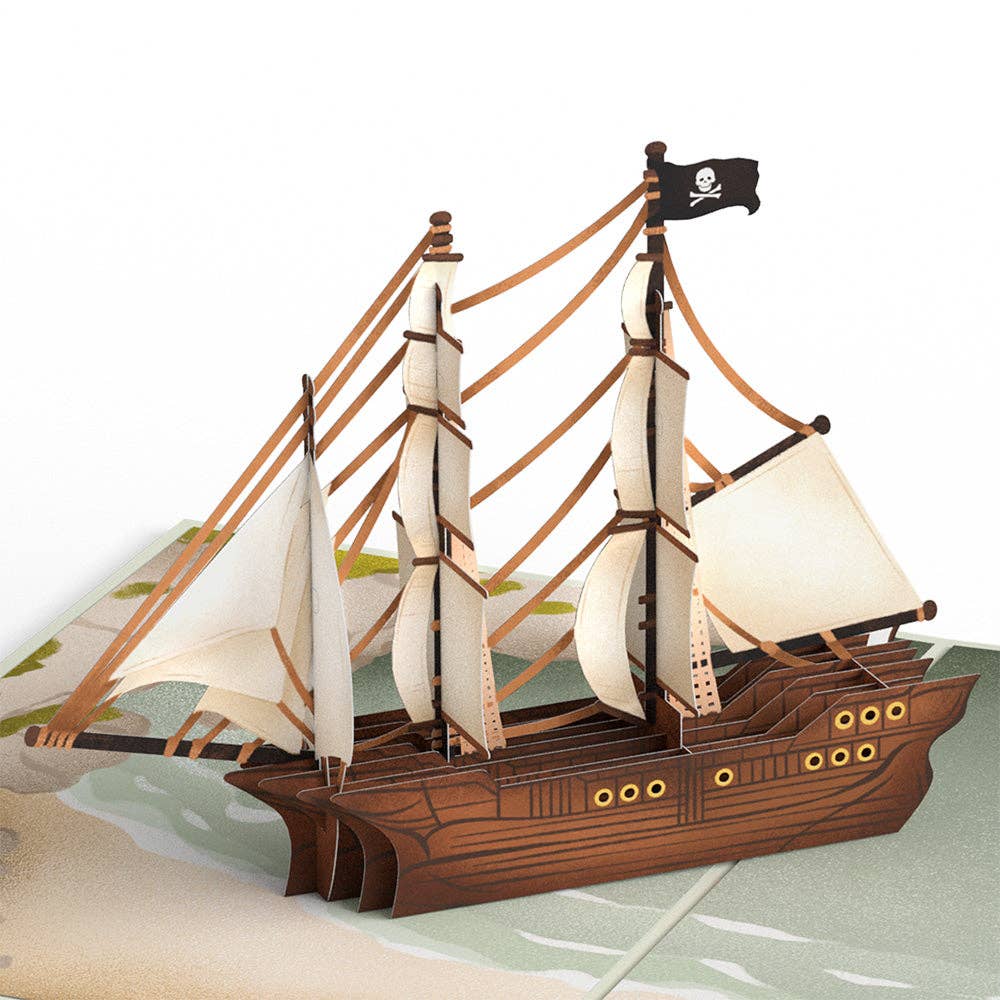 Pirate Ship Pop-Up Card 5in x 7in