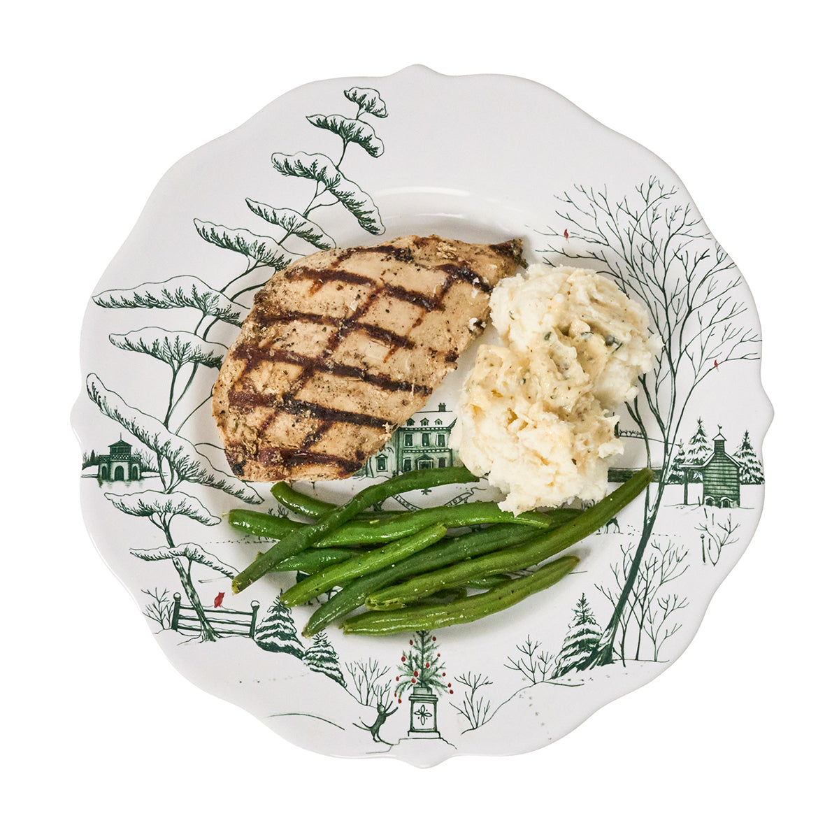Country Estate Winter Frolic Dinner Plate, Evergreen - Juliska