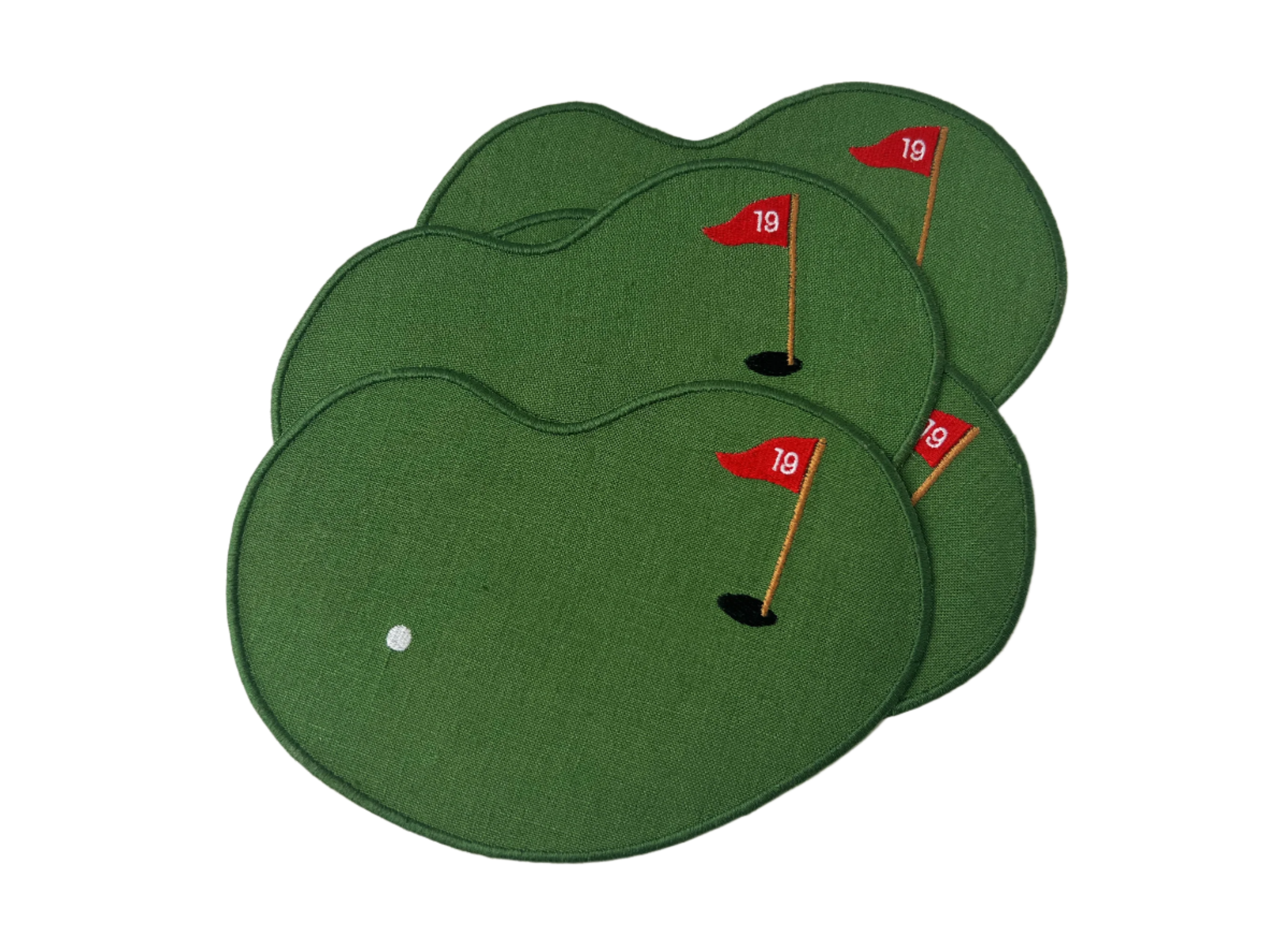Golf Linen Cocktail Napkins (Set of 4)