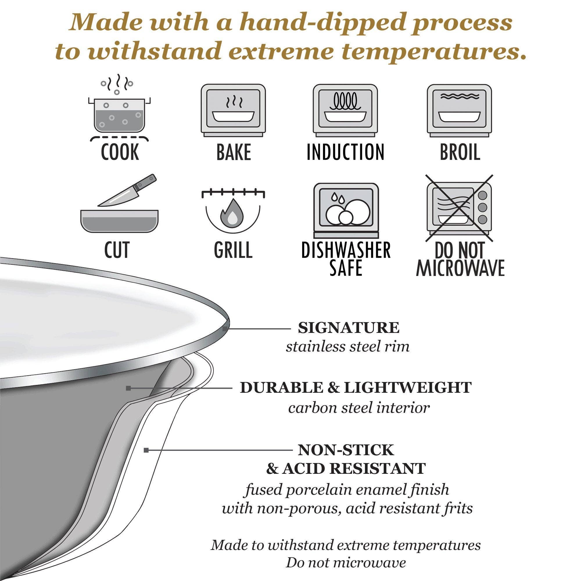 Swirl Medium Colander, Taupe - Golden Rabbit Enamelware (8.75in dia)