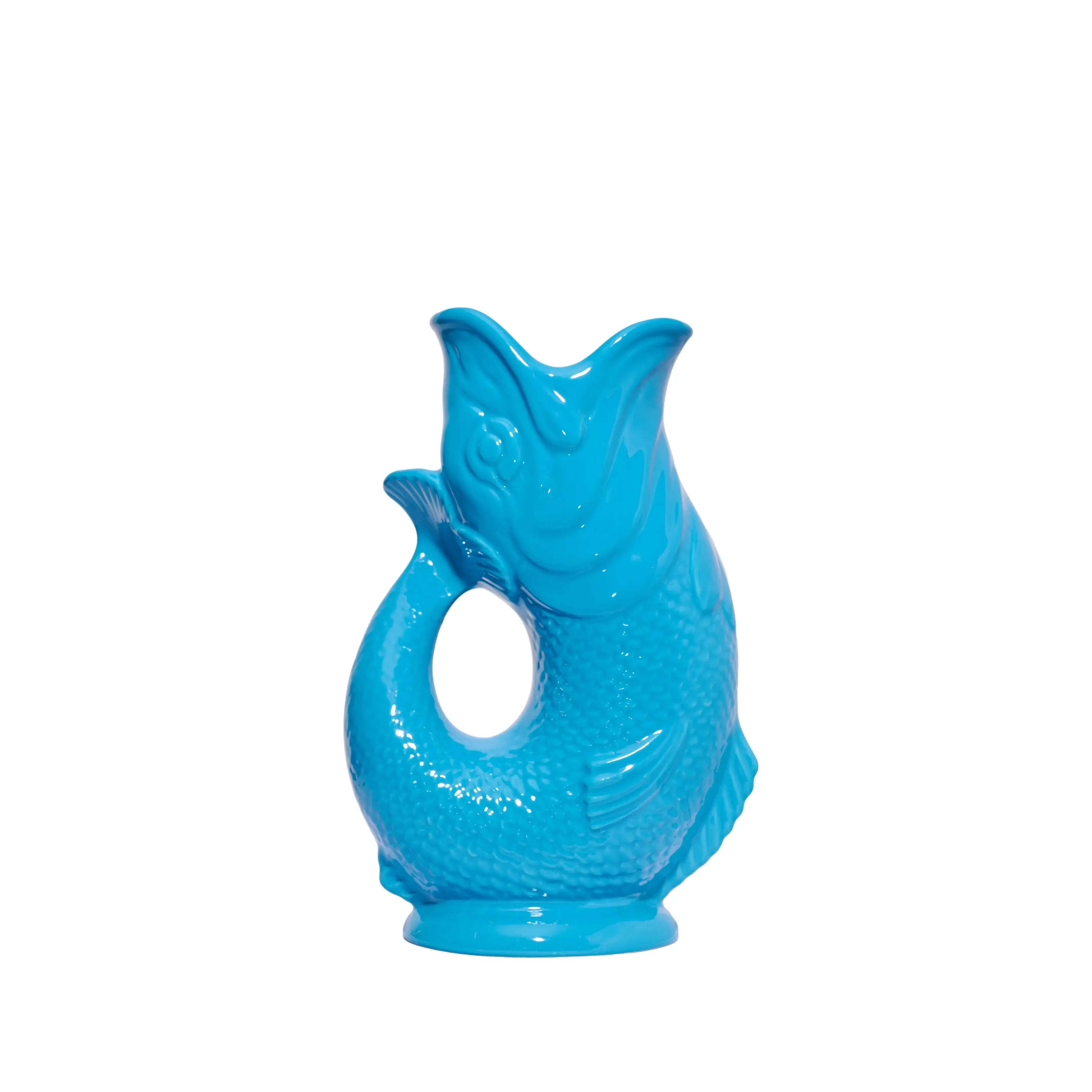 Turquoise Gluggle Jug (L)