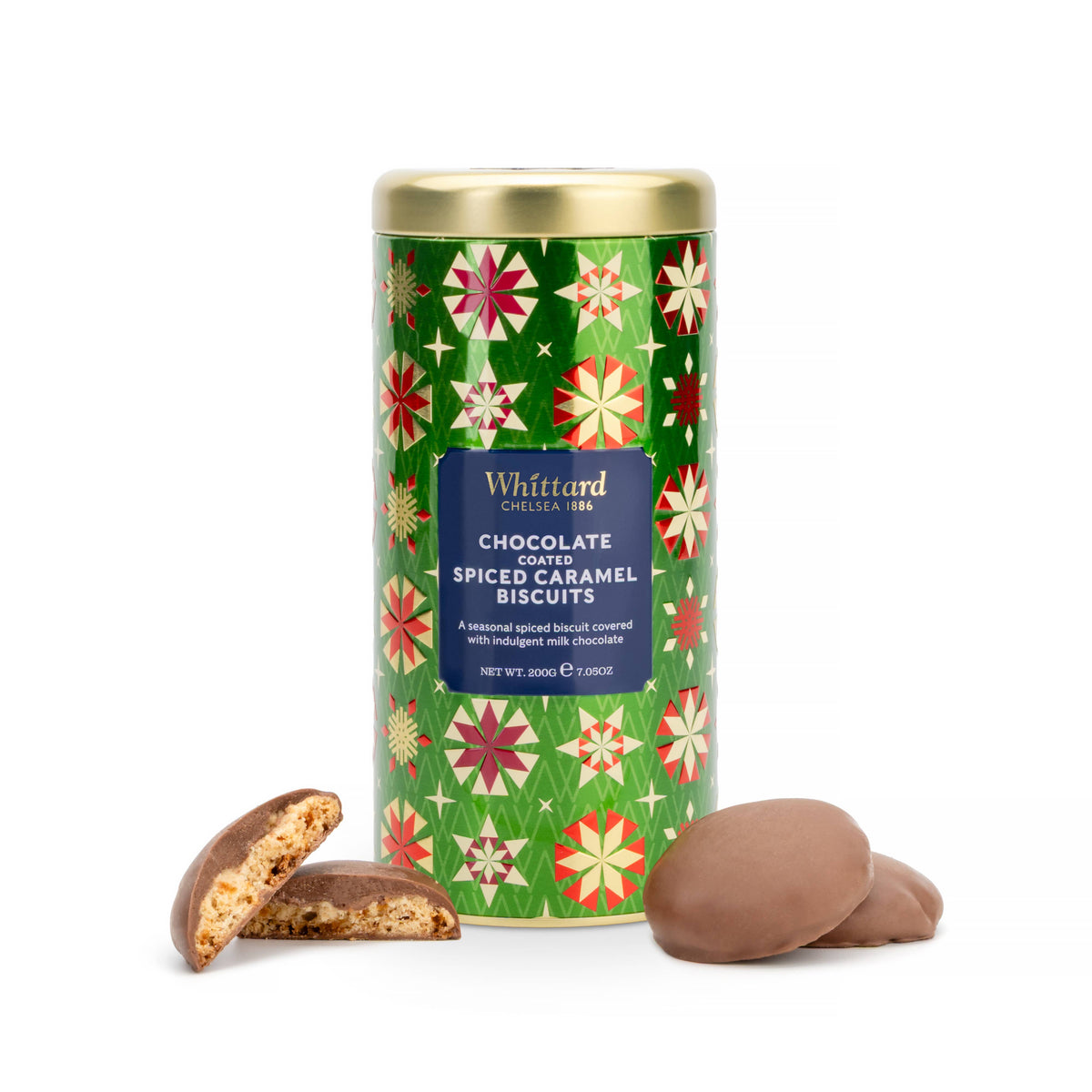 Chocolate Coated Spiced Caramel Cookies - Whittard of Chelsea (7.1oz / 200g)