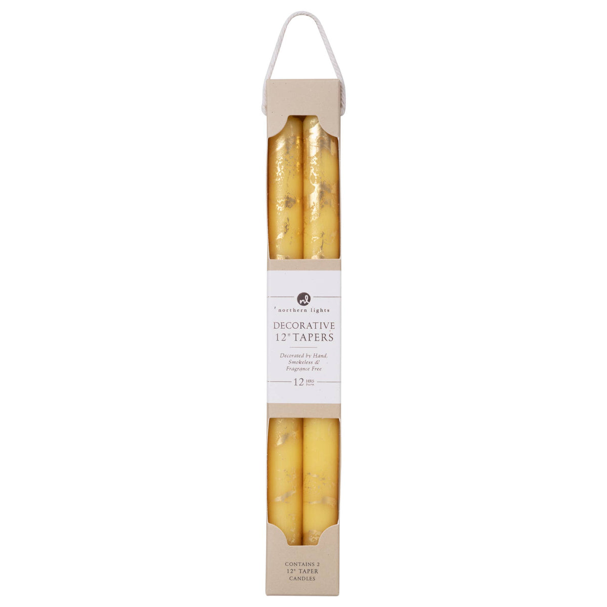 Taper Candles, Stone with Gold - 12in (2 tapers)
