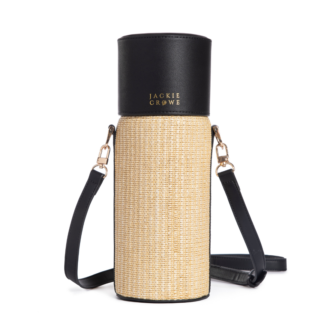 Jackie Wine Crossbody - Jackie Crowe (5in dia x 13in h)