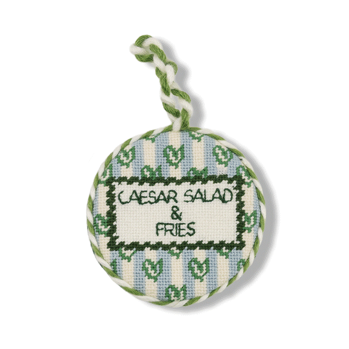 Girl Dinner Needlepoint Ornament - Furbish Studios