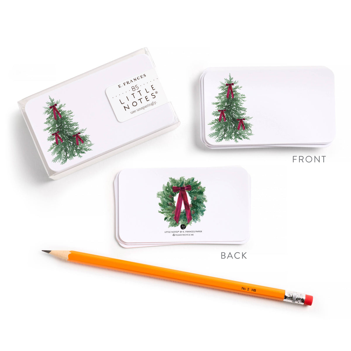 Velvet Bow Tree Little Notes - E. Frances Paper (85 cards, 3.5in x 2.5in)
