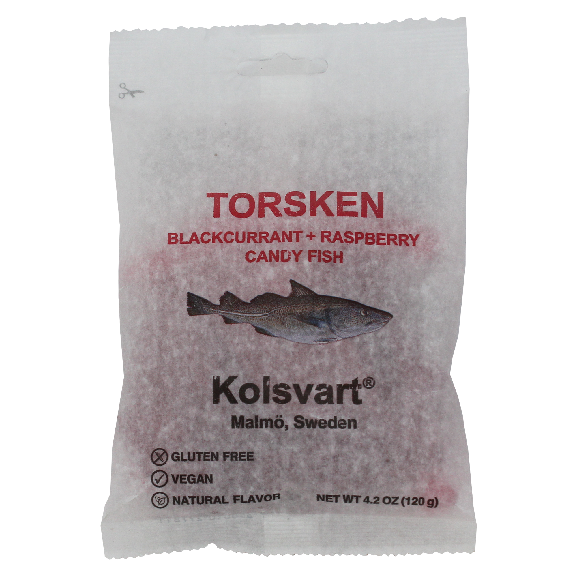 Raspberry & Blackcurrant Swedish Fish - Kolsvart