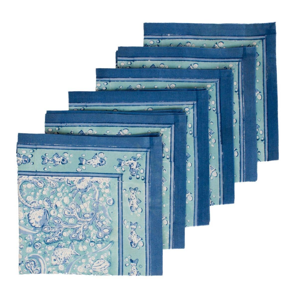 La Mer Aqua Napkins, Set of 6
