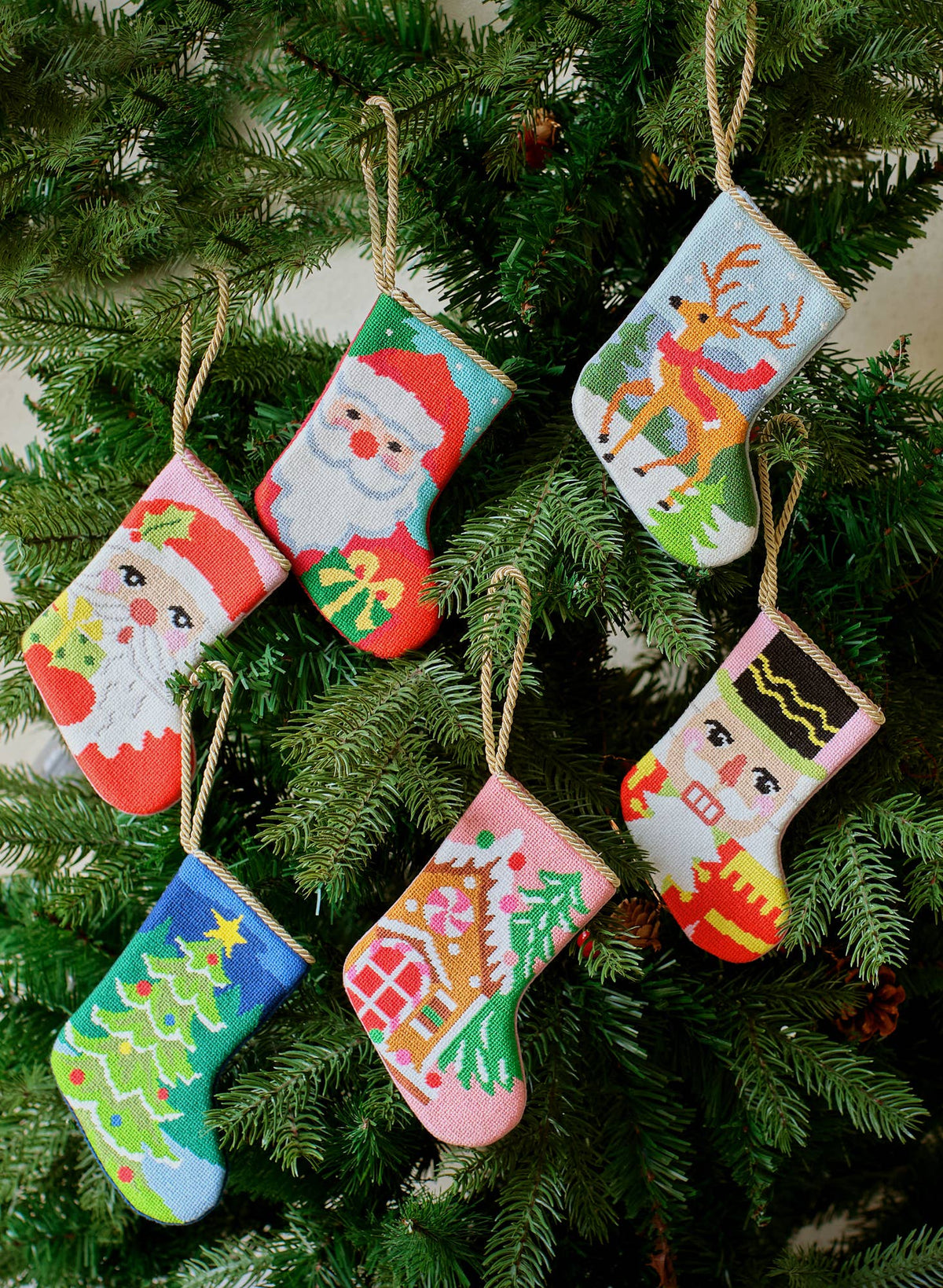 Gingerbread House Embroidered Mini Stocking