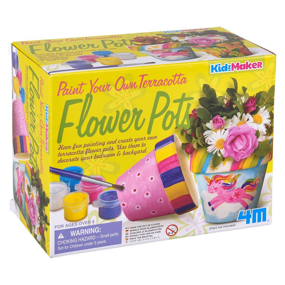 Paint Your Own Terracotta Flower Pots - KidzMaker