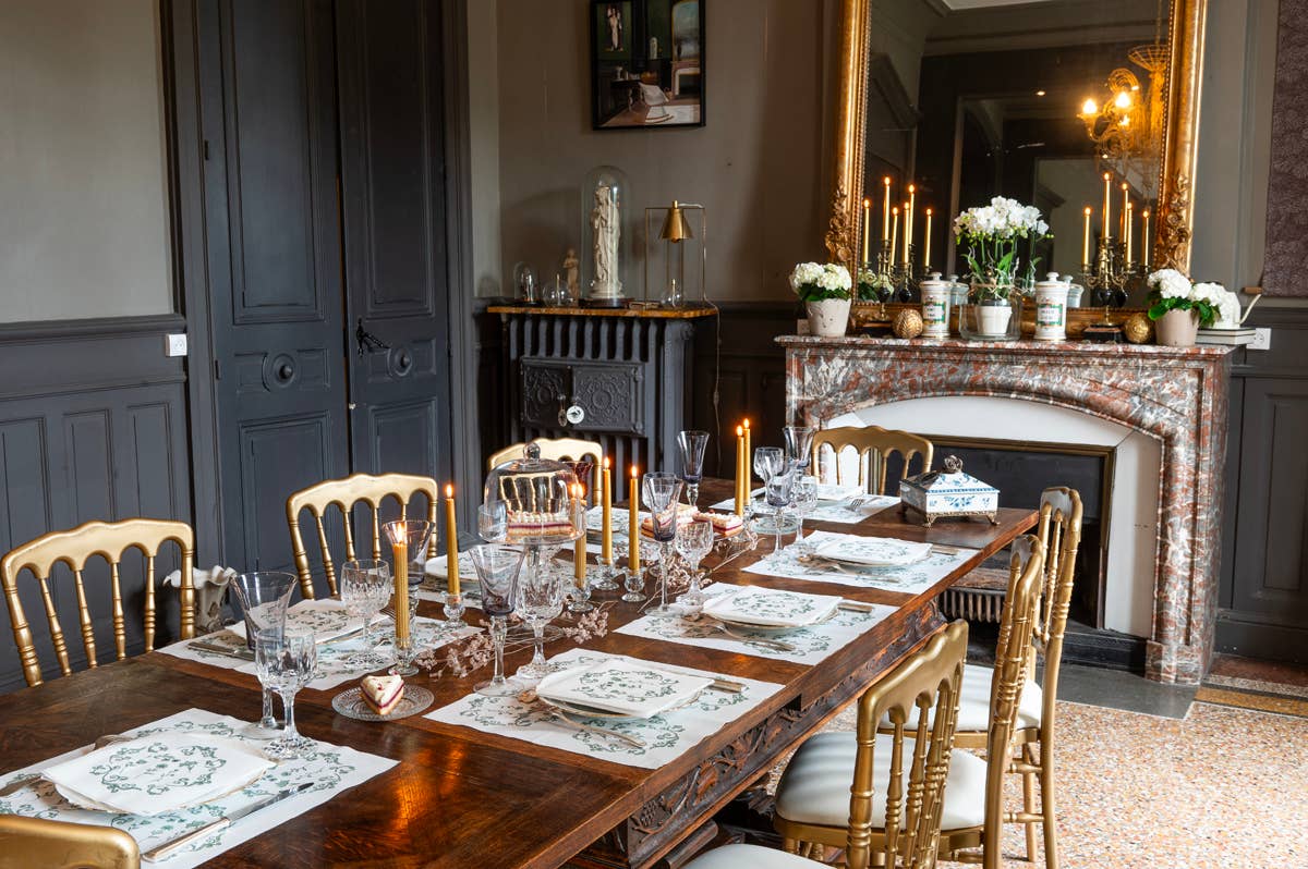 Régence Vert Dinner Napkin - Françoise Paviot