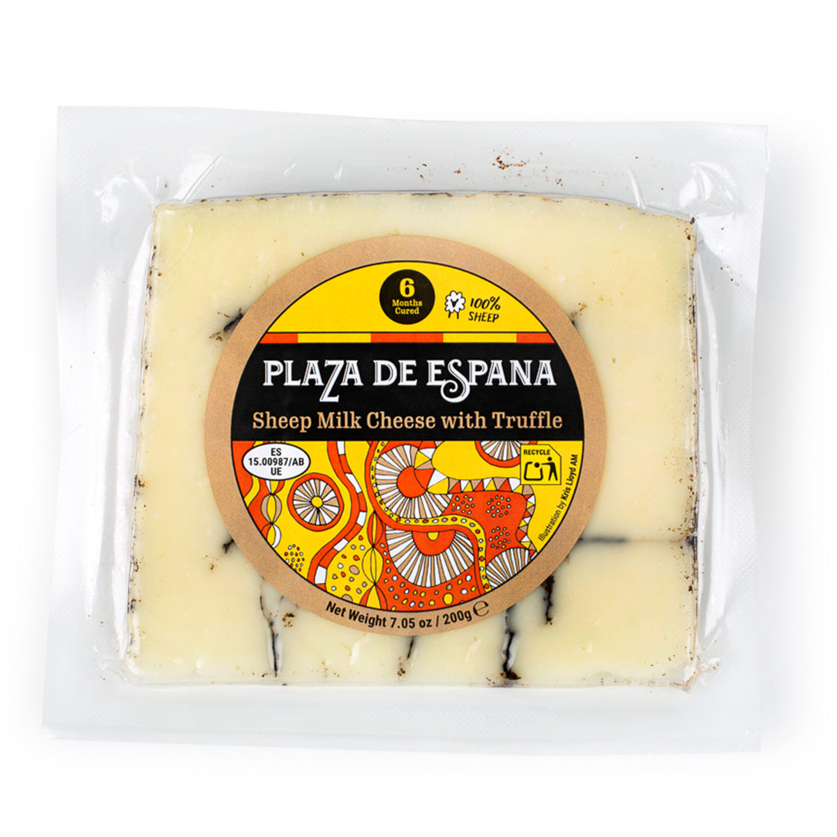 Sheep Cheese with Truffle, Aged 6-months - Plaza de España (7oz / 200g)