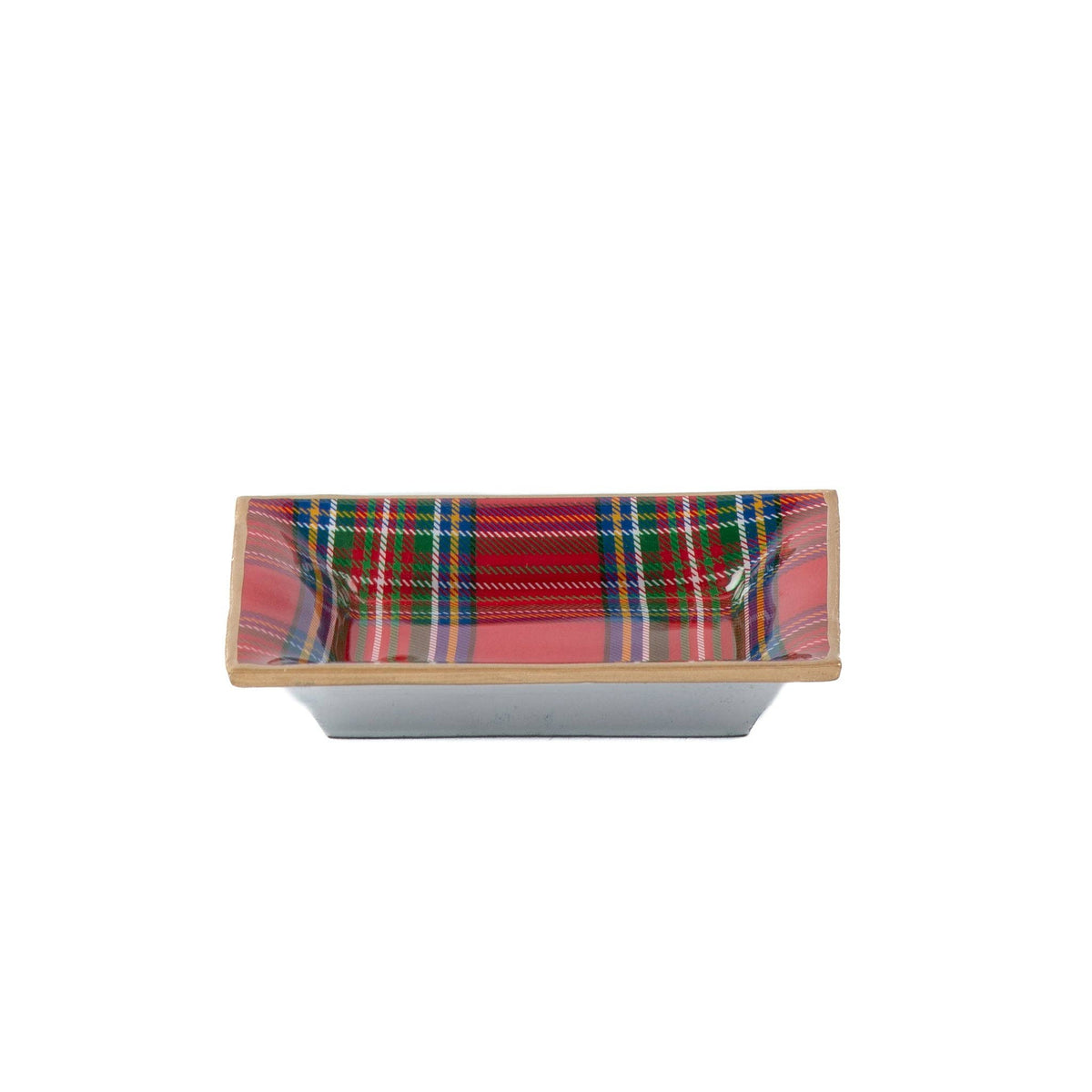 Tartan Plaid Enameled Landry Tray - Jaye's Studio