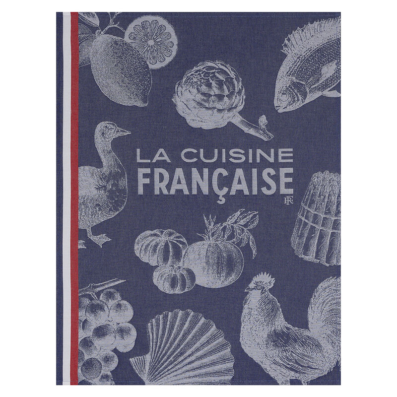 Tea Towel Gastronomie (Blue) - Le Jacquard Français (24in x 31in)