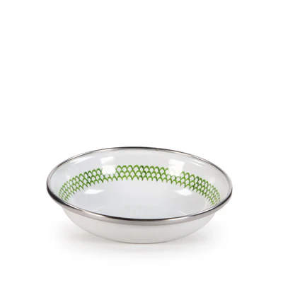 Green Scallop Tasting Dish - Golden Rabbit Enamelware
