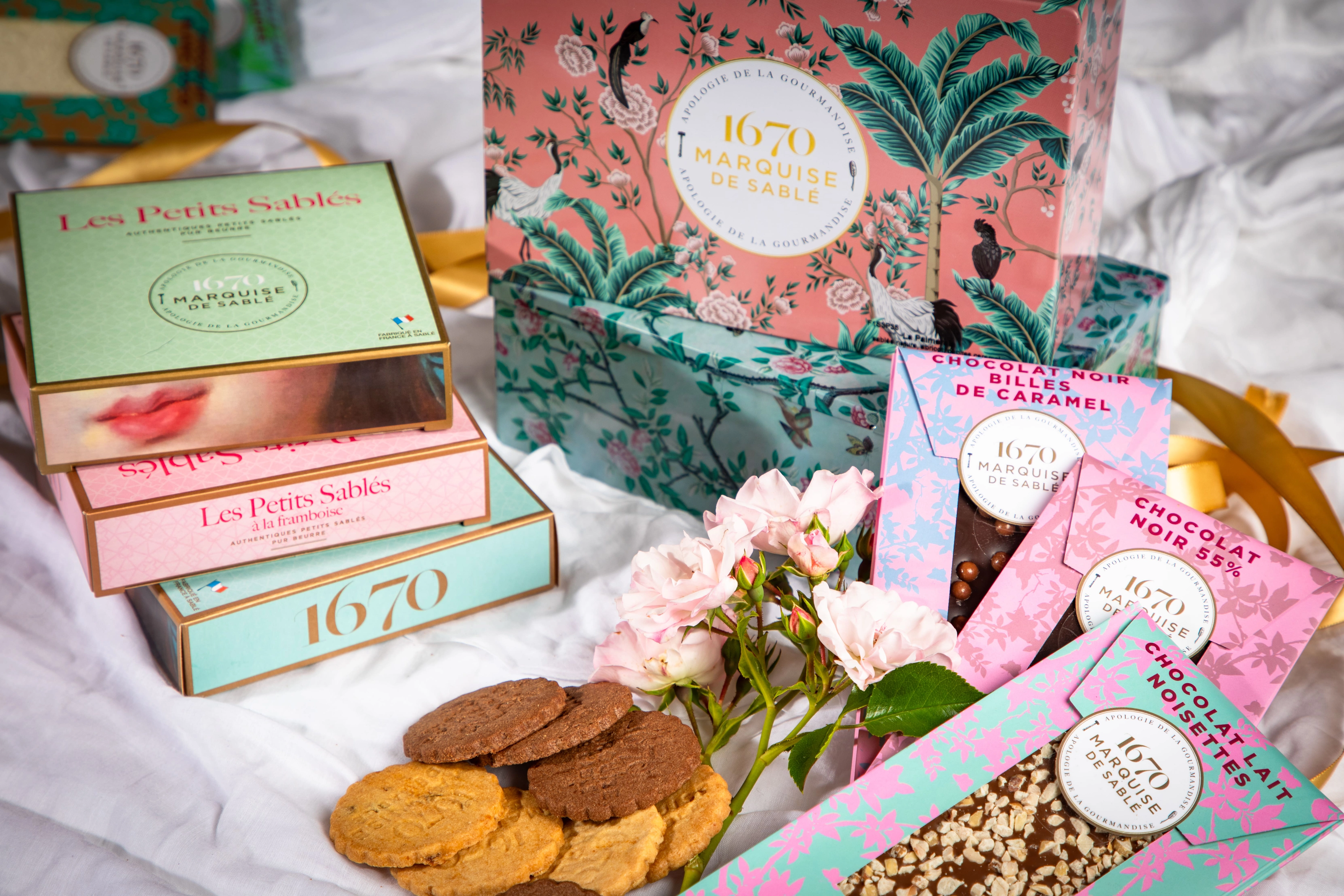 Shortbread Cookie Tin, 'La Palmeraie' - La Sablésienne (10.6oz / 300g)