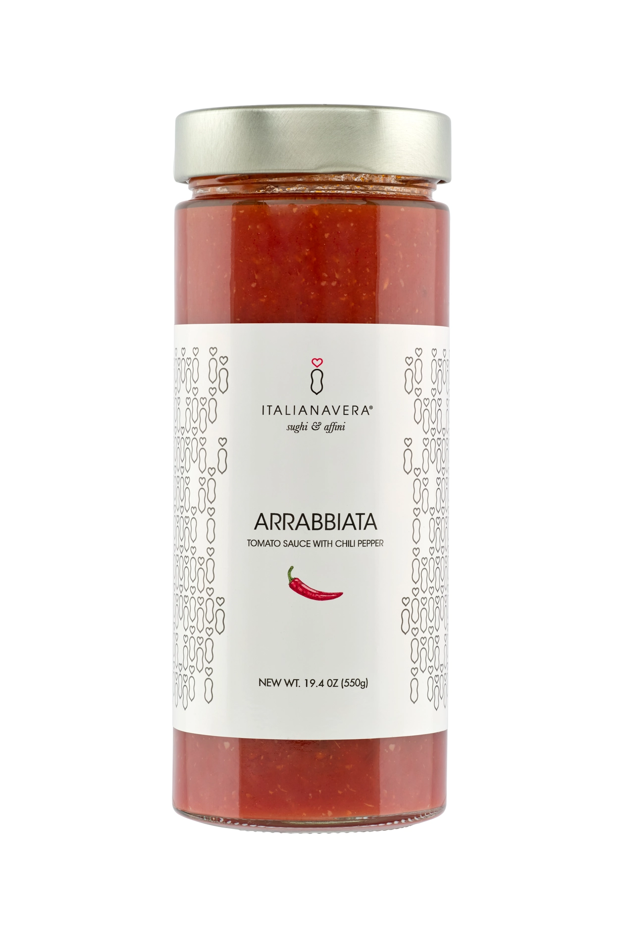 Arrabbiata Tomato Sauce with Chili Pepper - Italianavera (19.4oz / 550g)