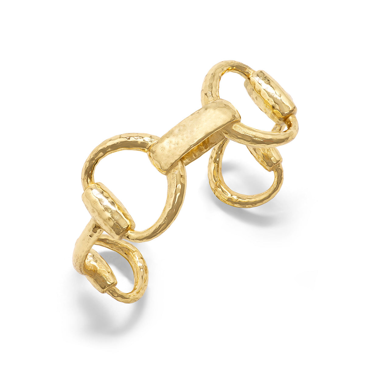 Equestrian Snaffle Bit Link Cuff in Gold - Capucine de Wulf