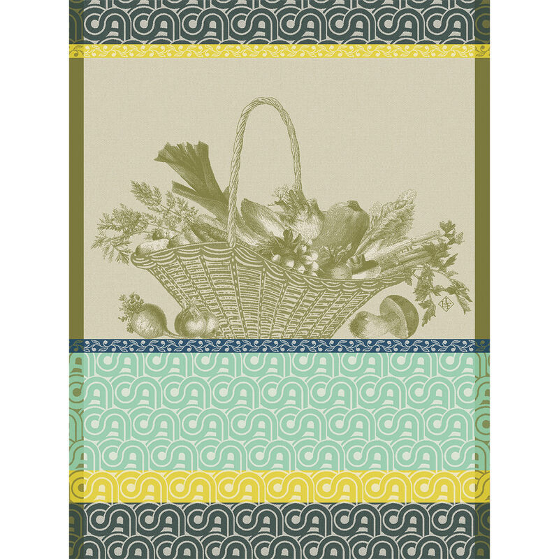 Tea Towel Potager d'Hiver - Le Jacquard Français (24in x 31in)