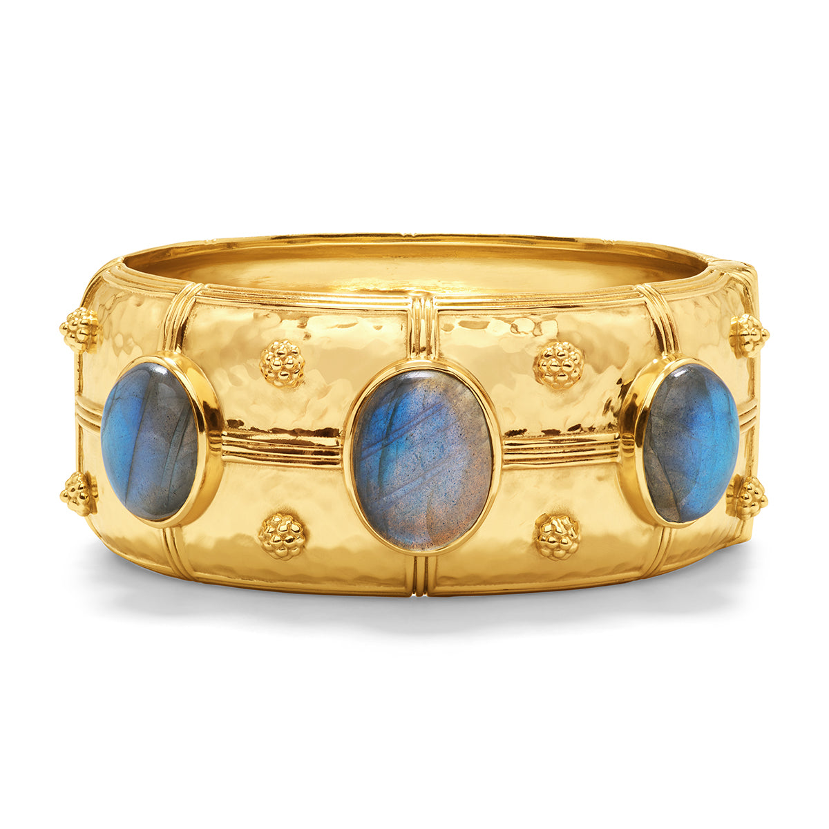 Cleopatra Grande Hinged Bangle, Blue Labradorite - Capucine de Wulf