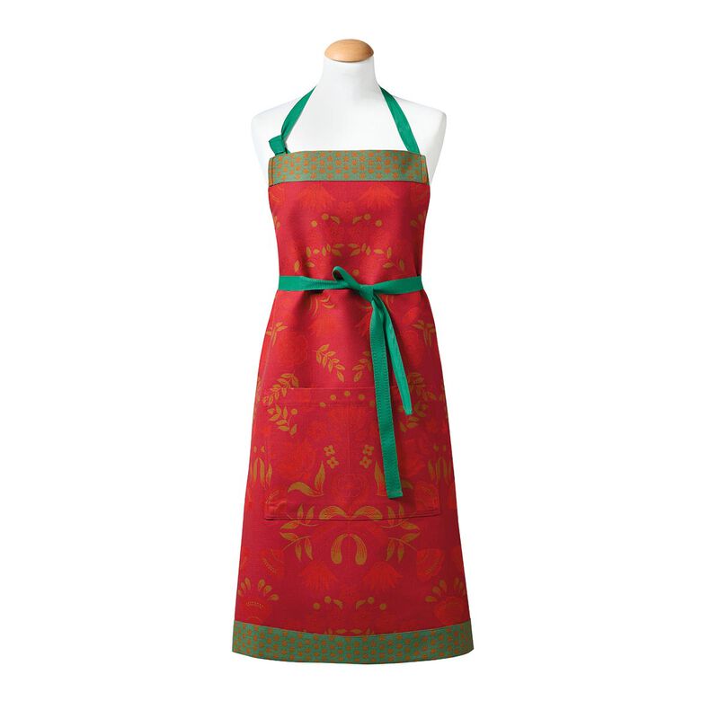 Apron Féerie, Red - Le Jacquard Français (35in x 35in)