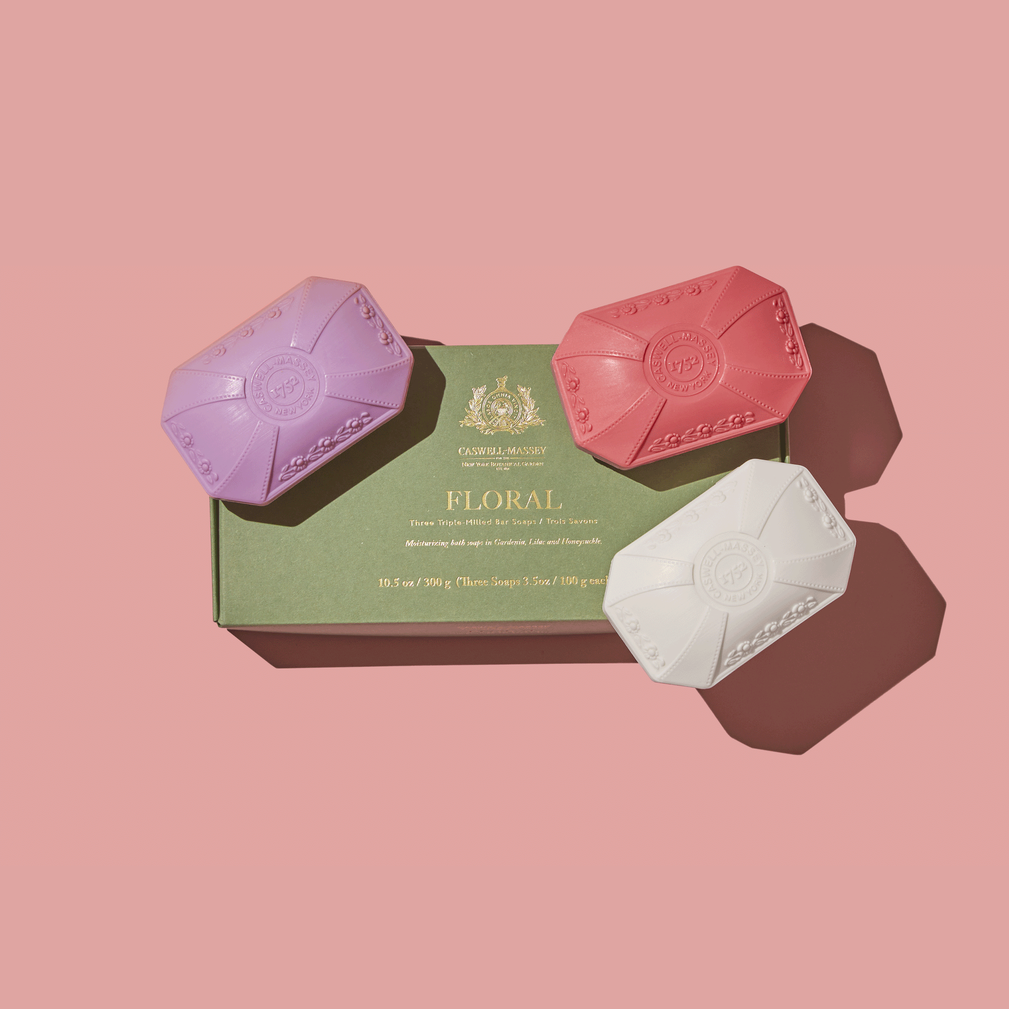 Floral Three-Soap Gift Set - Caswell-Massey (10.5oz / 300g each)