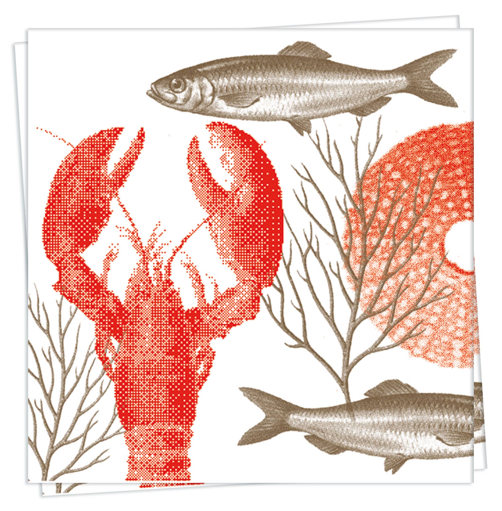 Cocktail Napkin, Lobster - Françoise Paviot