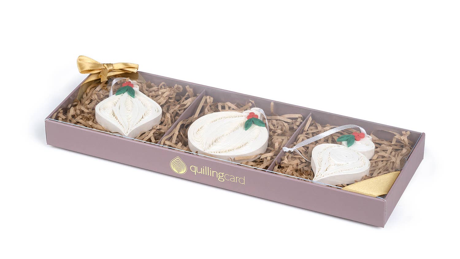 Ornament, Quilled Christmas Ornaments Box Set - Quilling Card