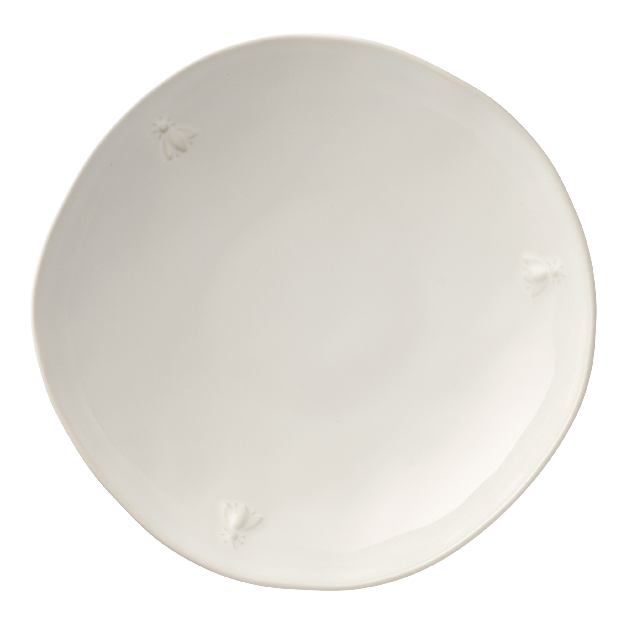Bee Ceramic Pasta Plate, Ecru - La Rochere (9in dia)