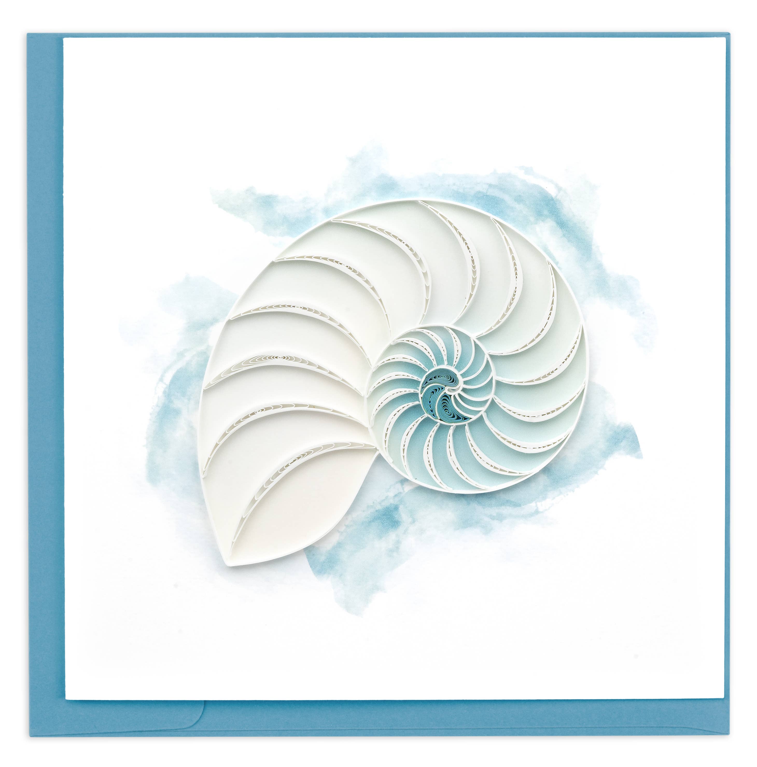 Card, Abstract Nautilus - Quilling Card (6in sq, with envelope)