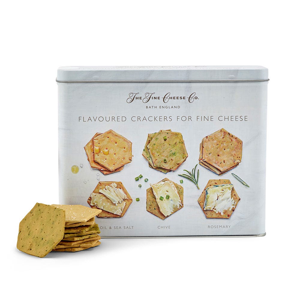 Gift Tin Flavored Crackers Selection - The Fine Cheese Co. (450g)
