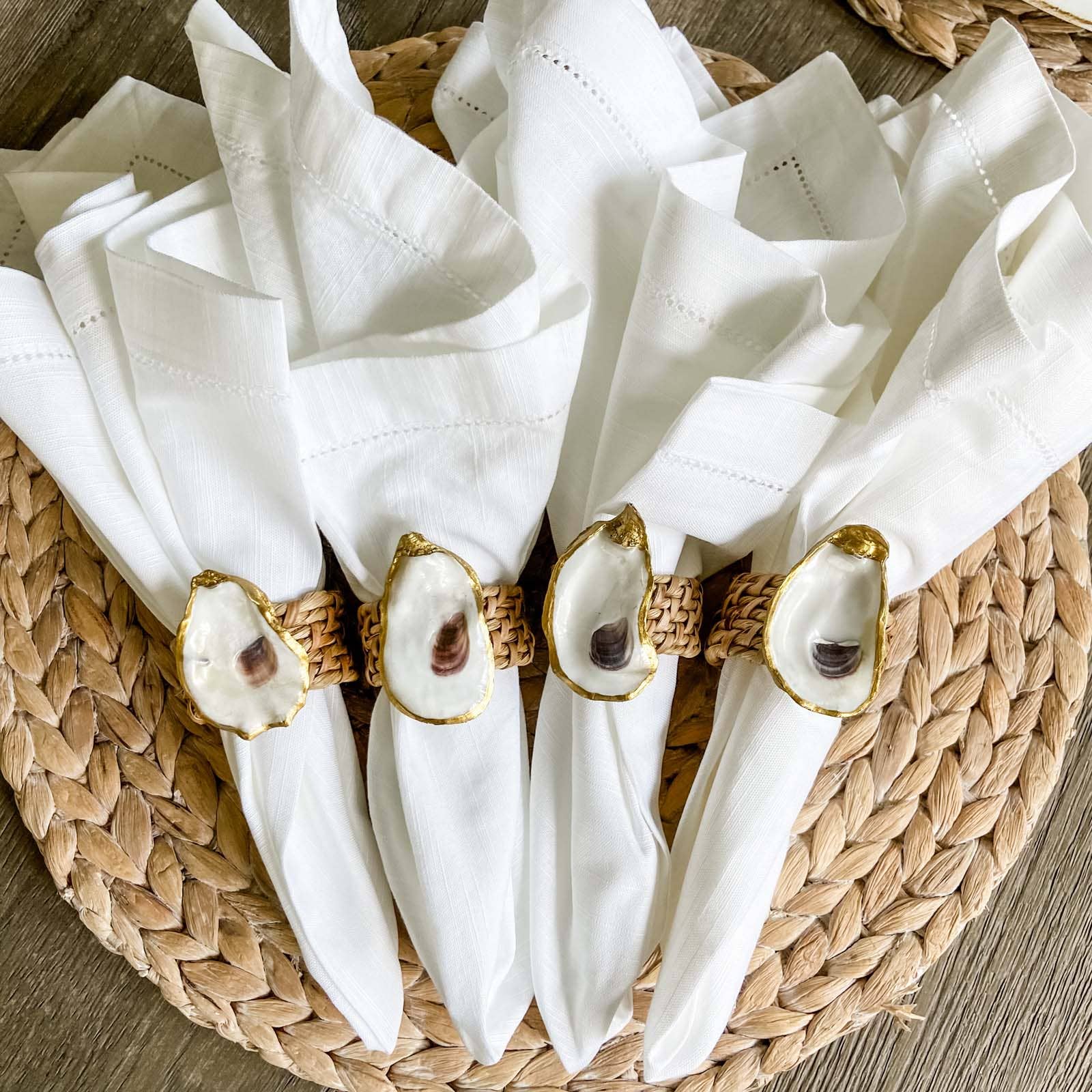 Oyster Shell Napkin Rings
