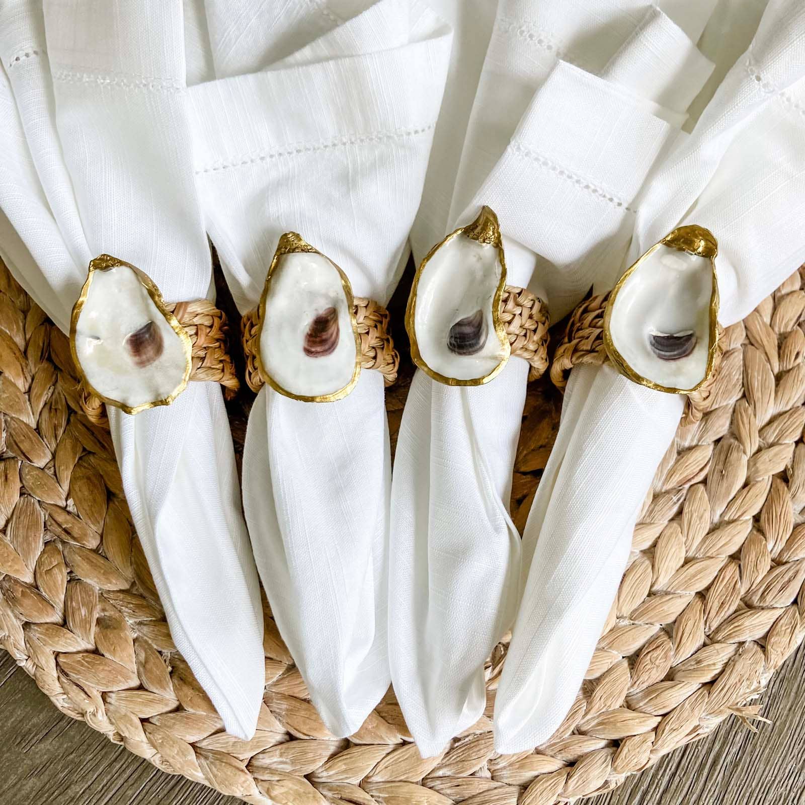 Oyster Shell Napkin Rings