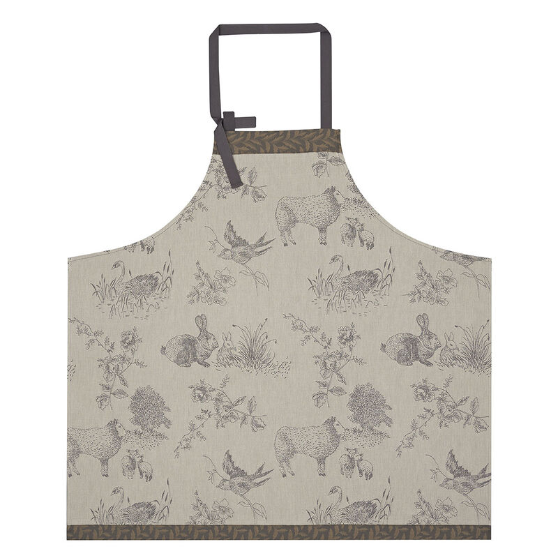 Apron Joséphine, Grey - Le Jacquard Français (35in x 38in)