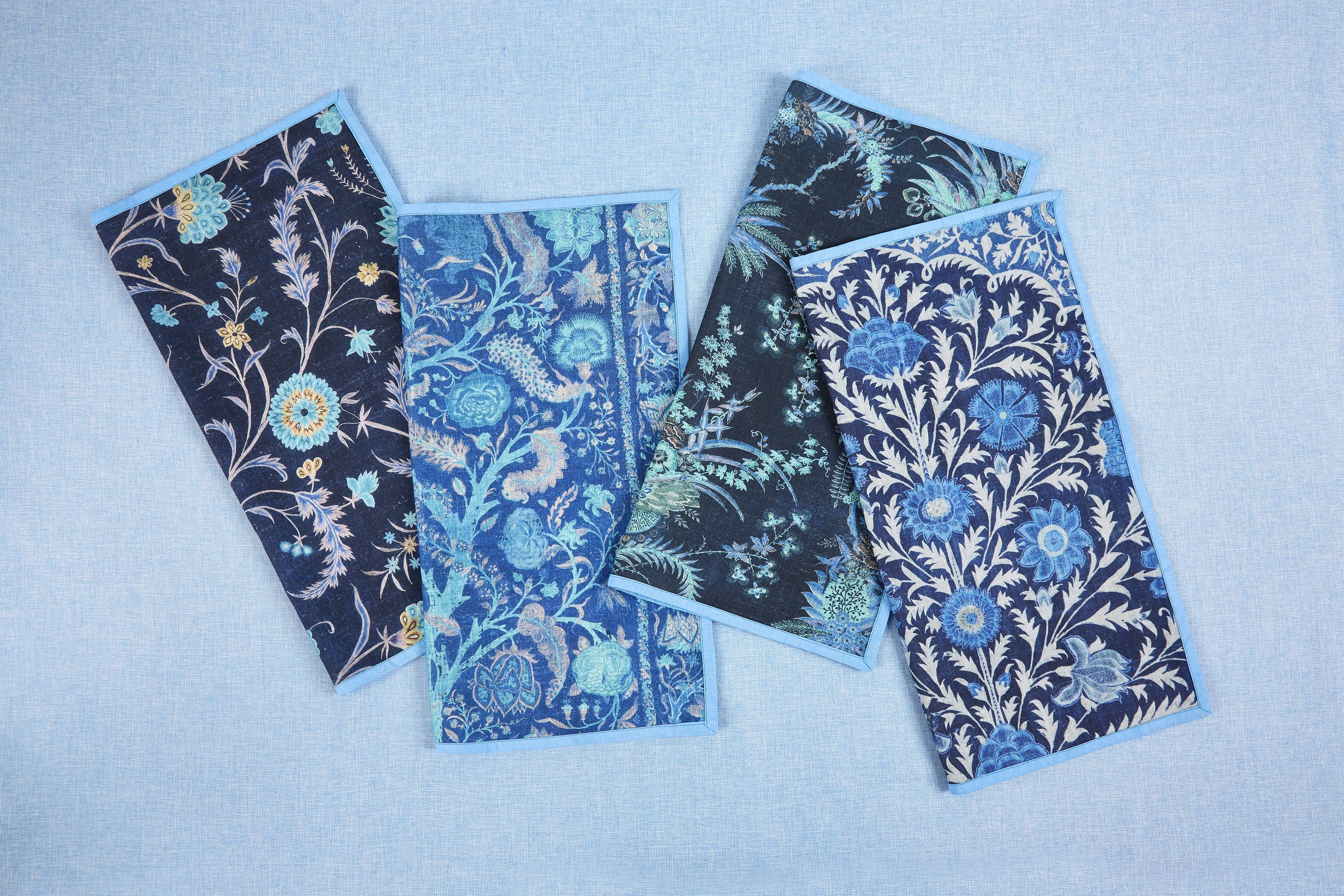Mughal Dinner Napkins, Set of 4 - Siren Song (20in sq)