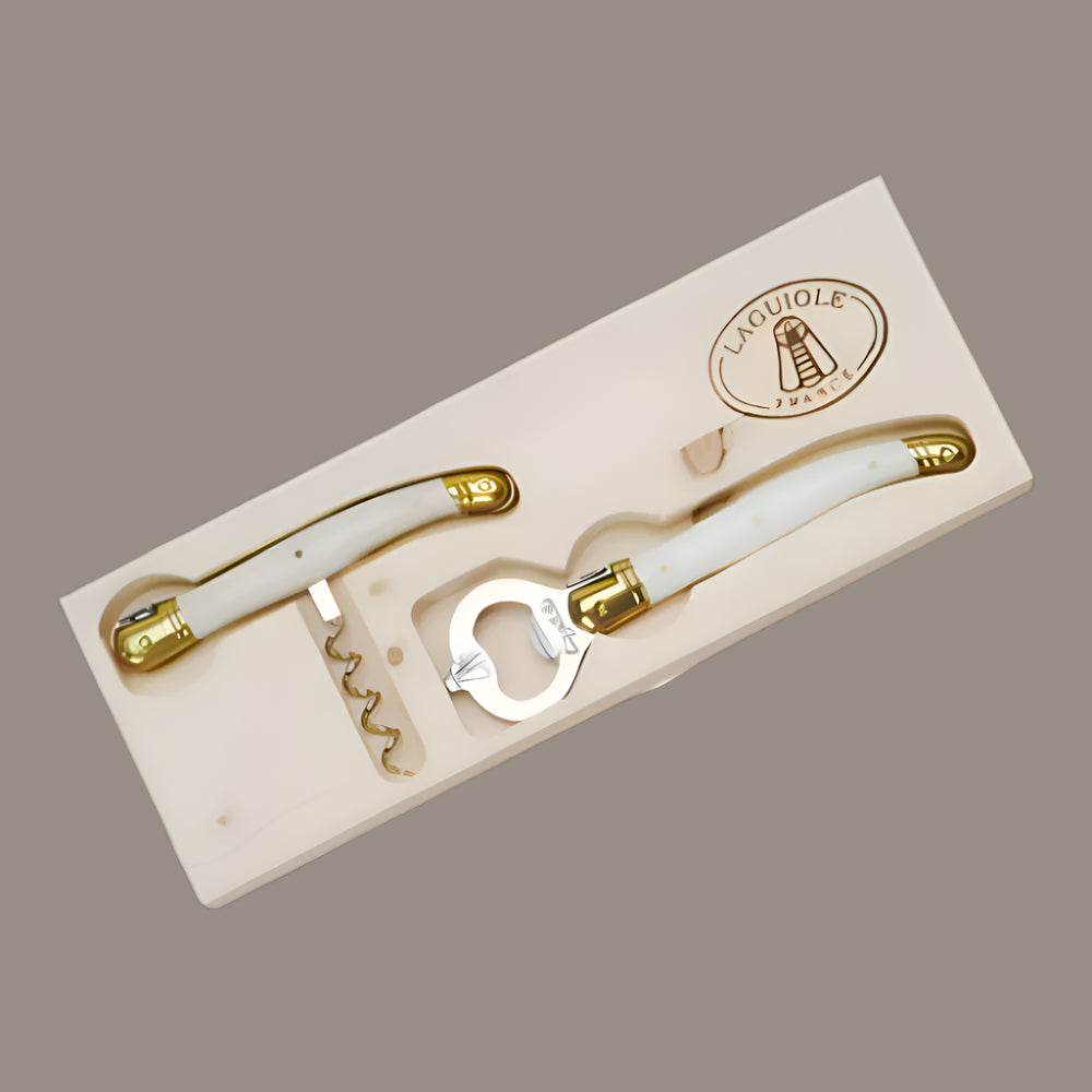 Corkscrew & Bottle Opener, Ivory - Jean Dubost Laguiole