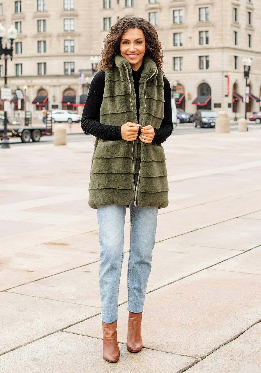 Faux Fur Weekender Vest - Fabulous Furs