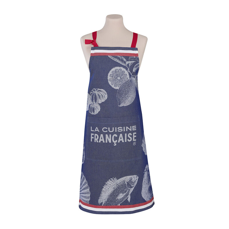 Apron Gastronomie, Blue - Le Jacquard Français (35in x 38in)