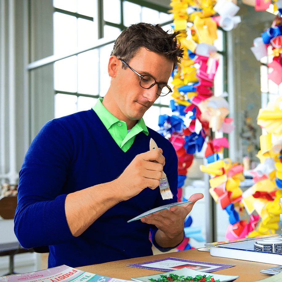 French Envelope With Heart Decoupage Glass Tray (4in x 6in)