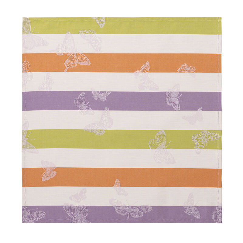 Napkin Bal des Papillons, Purple (Set of 4) - Le Jacquard Français (20in sq)