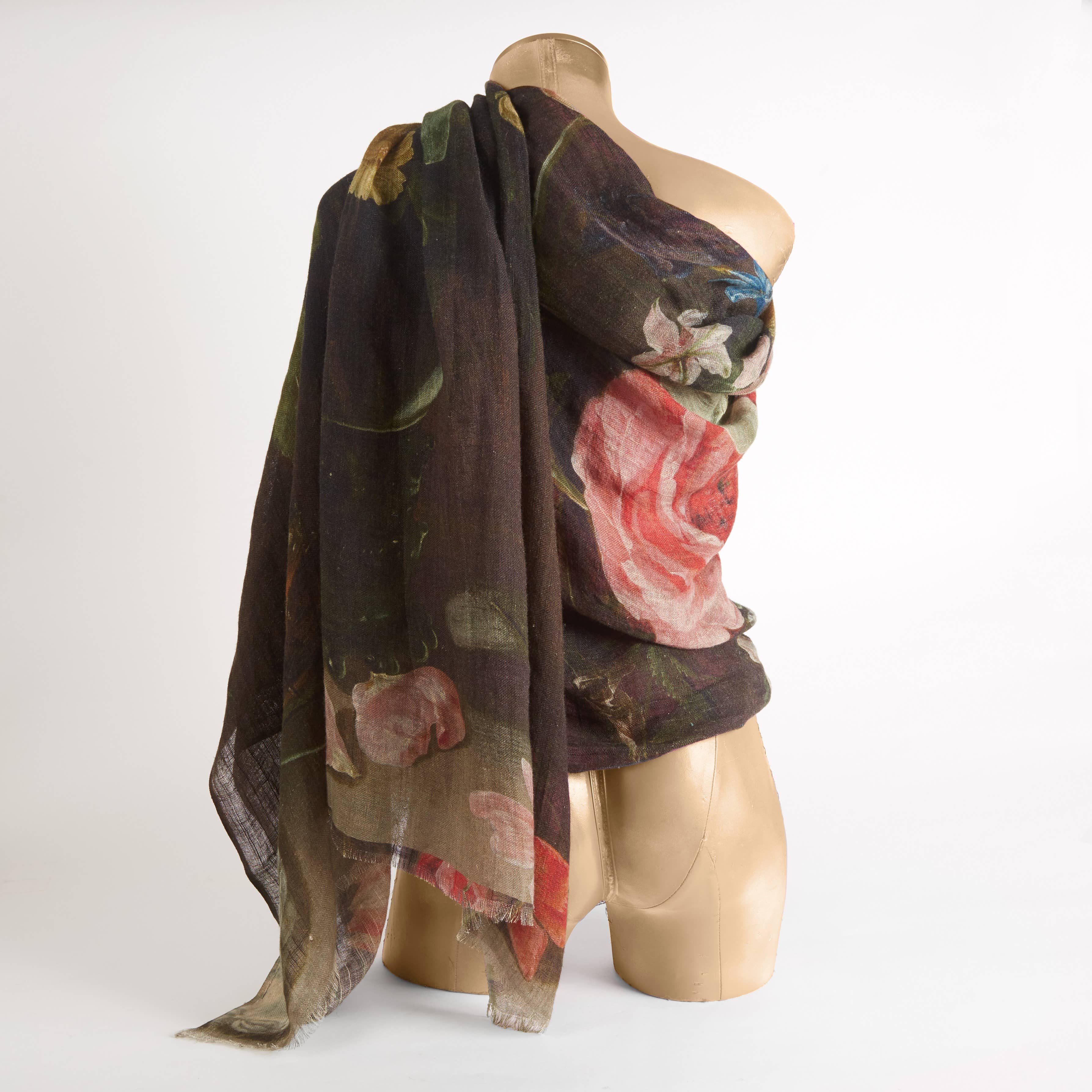 Antwerp Linen Shawl - Siren Song (40in x 80in)