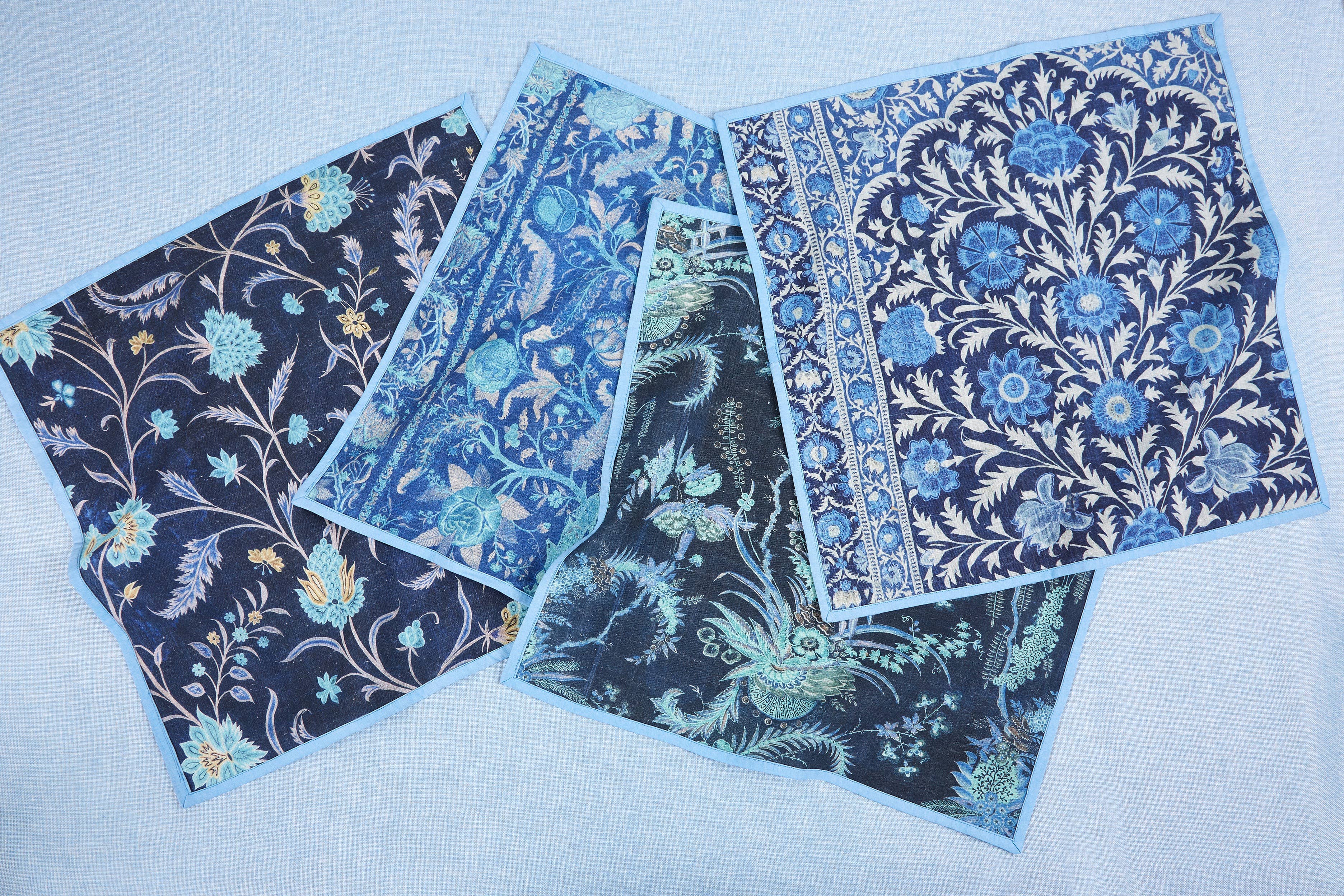 Mughal Dinner Napkins, Set of 4 - Siren Song (20in sq)