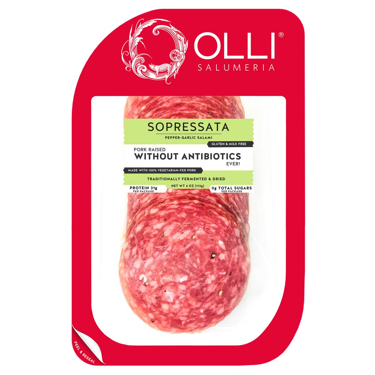 Sopressata Salami, Sliced - Olli Salumeria (4oz / 100g)