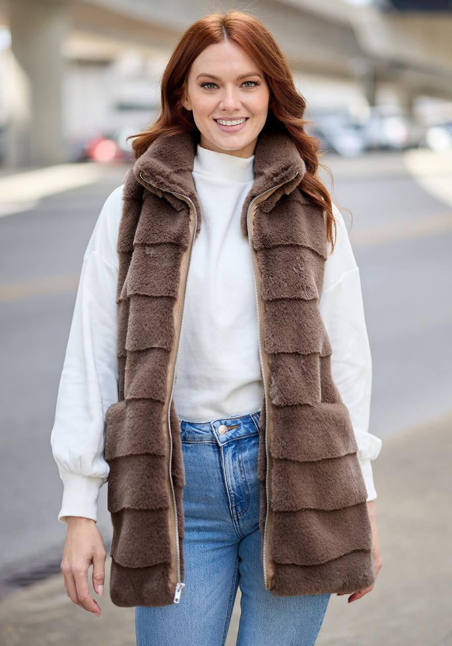 Faux Fur Weekender Vest - Fabulous Furs